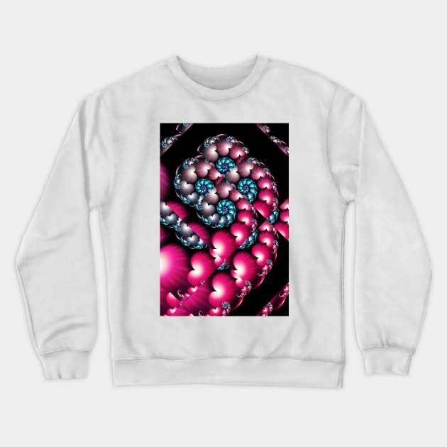 Pink Spiral of Hearts Crewneck Sweatshirt by pinkal